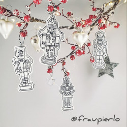 Stickserie ITH - Nussknacker Doodle Anhänger